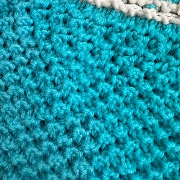 Handmade Vintage Baby Sweater With Hood & Duck Buttons/ Doll Clothes - Picture 5 of 5